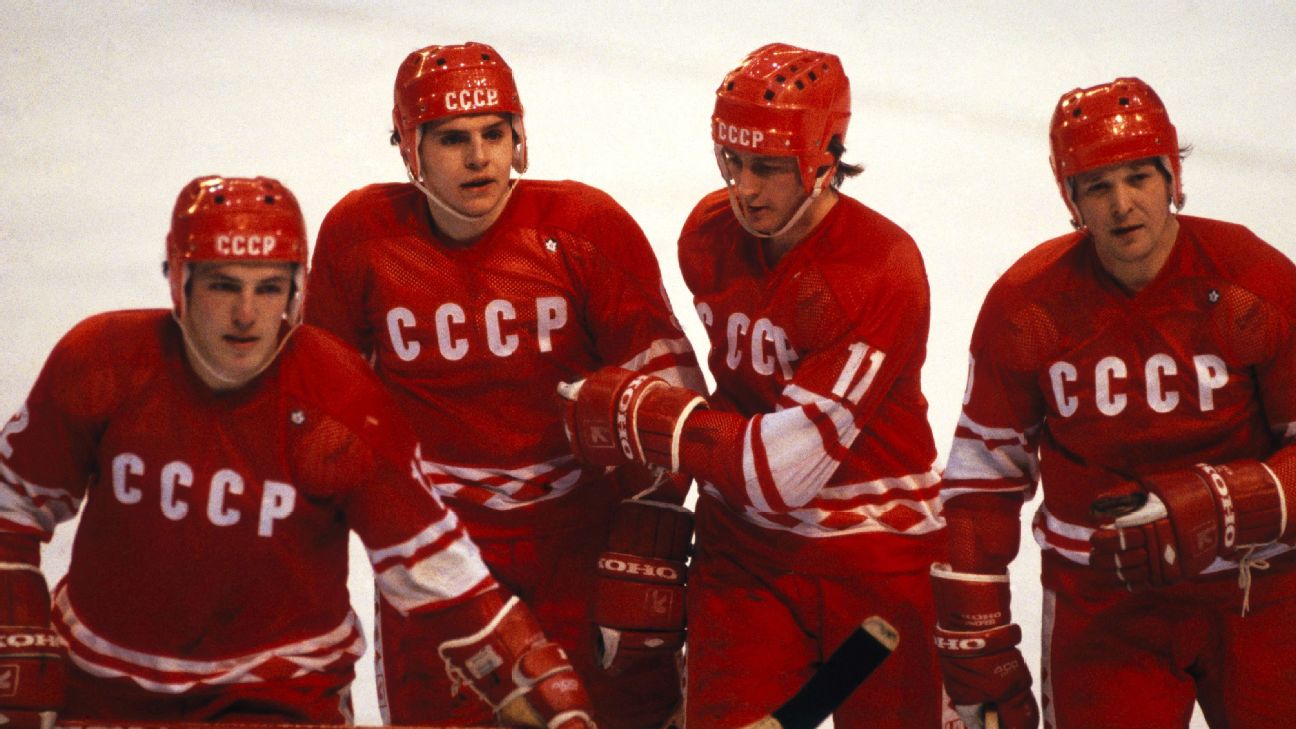 Russia RED MACHINE hockey team baseball cap