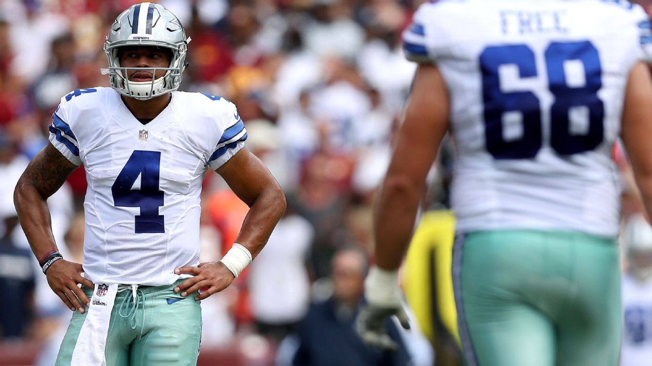 Dak Prescott's interceptions mount as Cowboys narrowly escape with win over  Texans, Sports