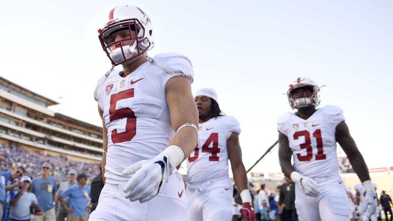 Christian McCaffrey of Stanford Cardinal 'banged up' in loss to Washington  State Cougars, says coach David Shaw - ESPN