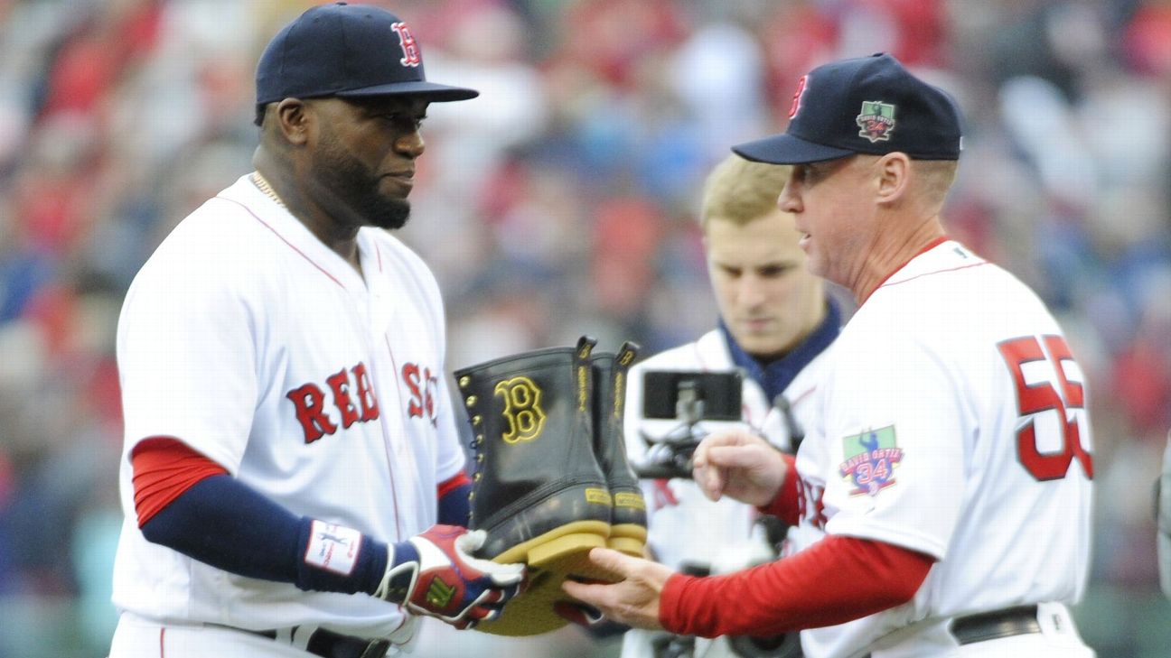 Fellow Dominican star David Ortiz salutes Pedro Martinez