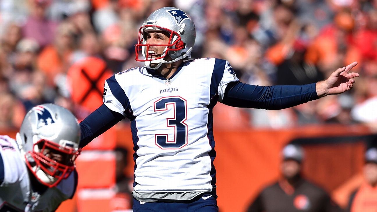 New England Patriots Kicker Stephen Gostkowski Hits A 41