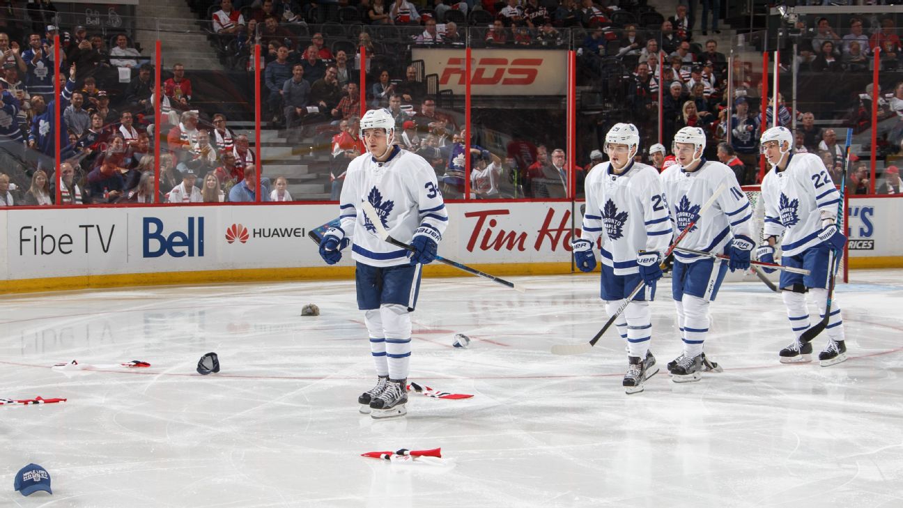 Auston Matthews has hat trick, Maple Leafs rally to beat Canadiens 6-5 in  shootout - The San Diego Union-Tribune