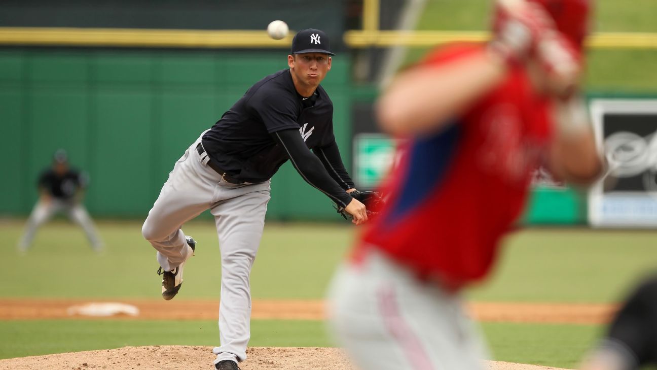 NY Yankees, James Kaprielian, Eblow Injury