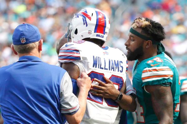 Jarvis Landry apologizes for block that injured Bills' Aaron