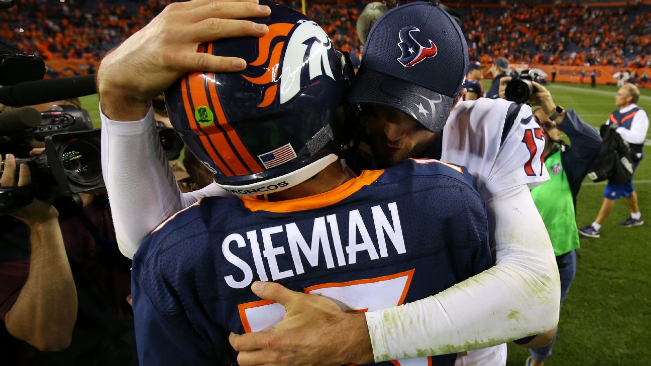 Brock Osweiler had 'good laugh' at Peyton Manning staying in game 