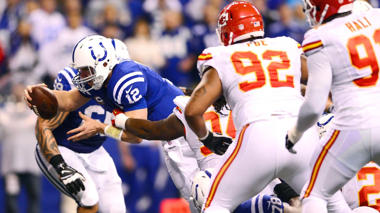 Colts' offense falters vs. Chiefs in 31-13 playoff loss