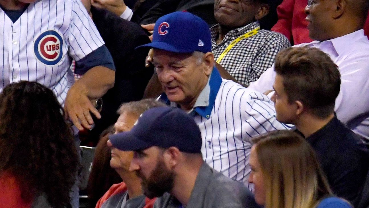 Bill Murray gave a random Cubs fan a ticket to Game 6 and let her sit next  to him