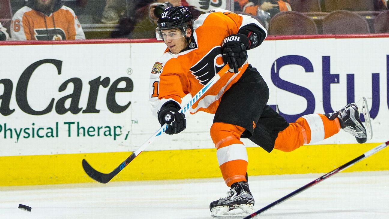 Travis Konecny scores twice as Flyers beat Canadiens