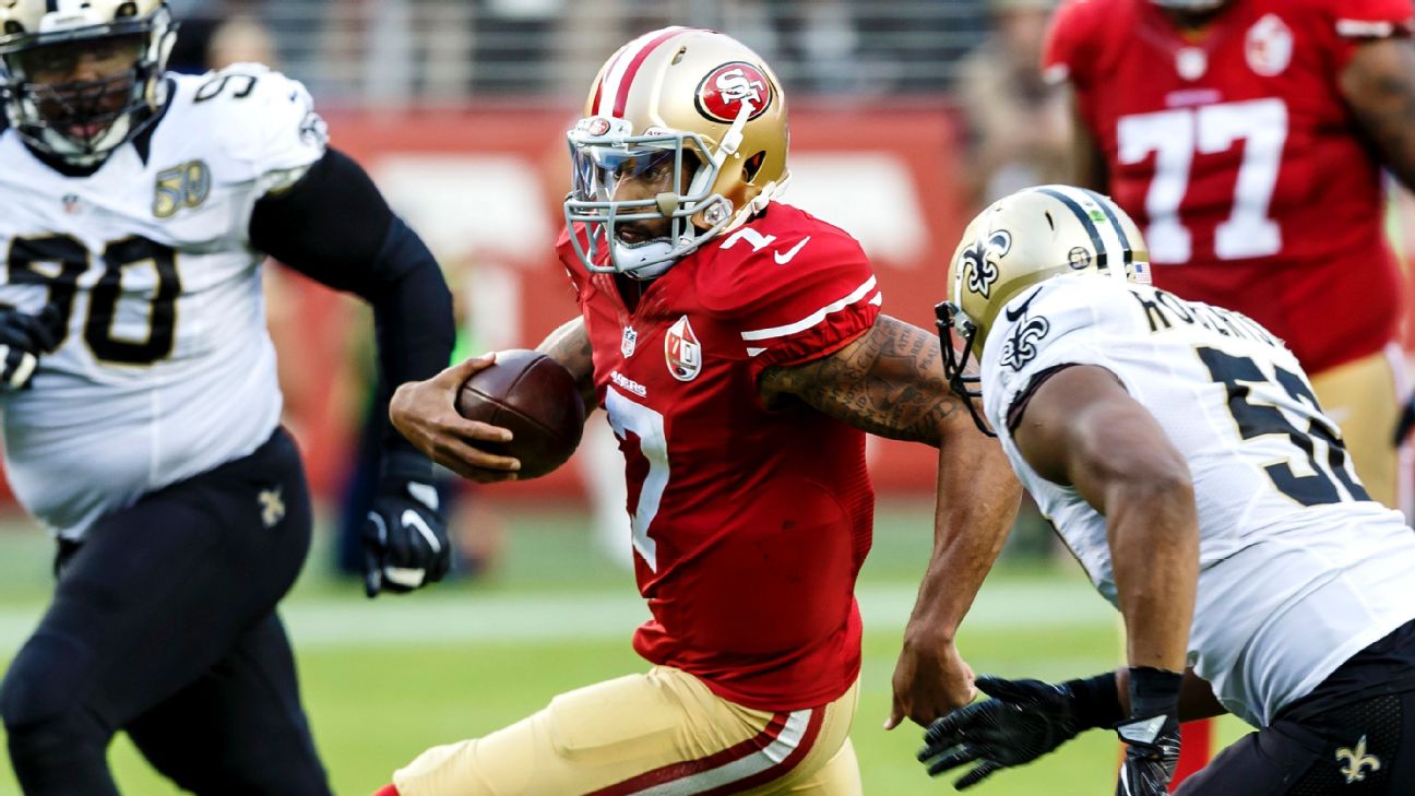 Colin Kaepernick redeems himself as 49ers beat Saints in OT