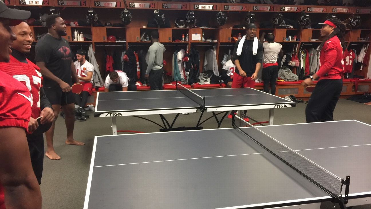 Ping-pong table in Jaguars locker room brings team together