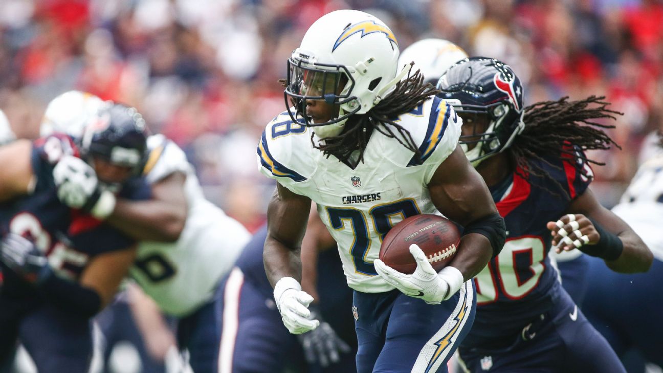 Chargers' Melvin Gordon was second most improved RB in NFL in 2016