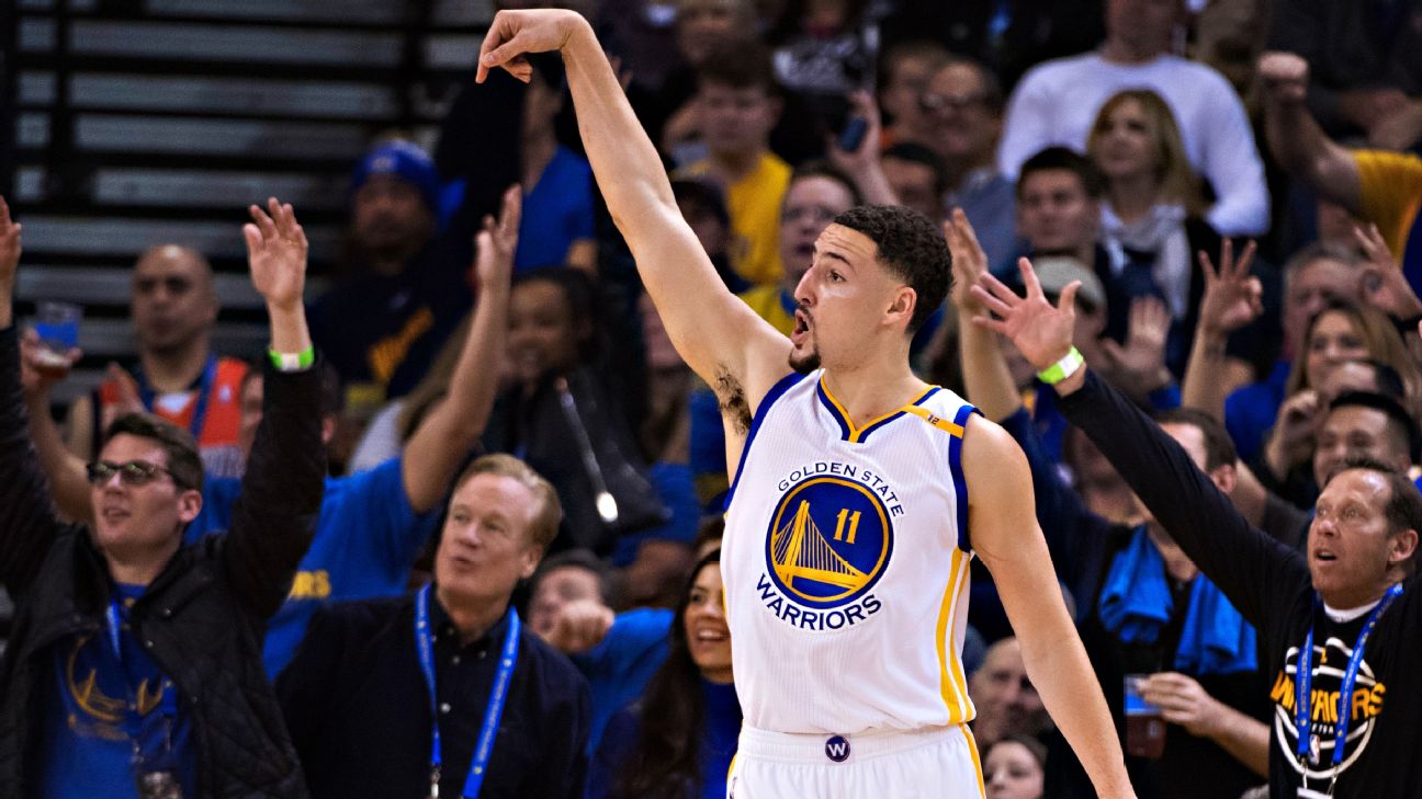 Klay Thompson sets career high in 3-pointers in 1st full season