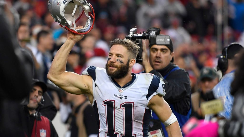 Wide receiver Wes Welker of the Miami Dolphins after catching a pass