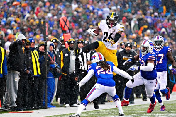 Le'Veon Bell of Pittsburgh Steelers sets postseason rushing record