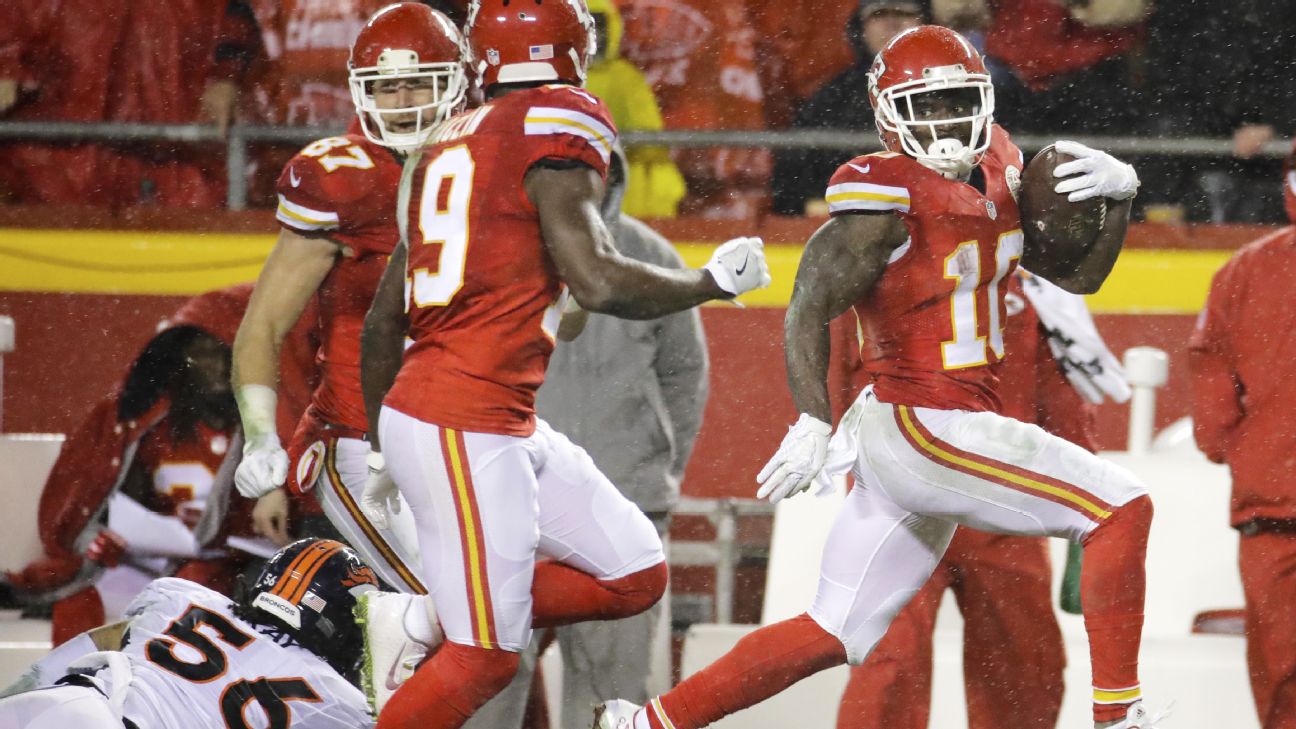 The Kansas City Chiefs - The CHEETAH! Tyreek Hill opens the season with  91-yard punt return.