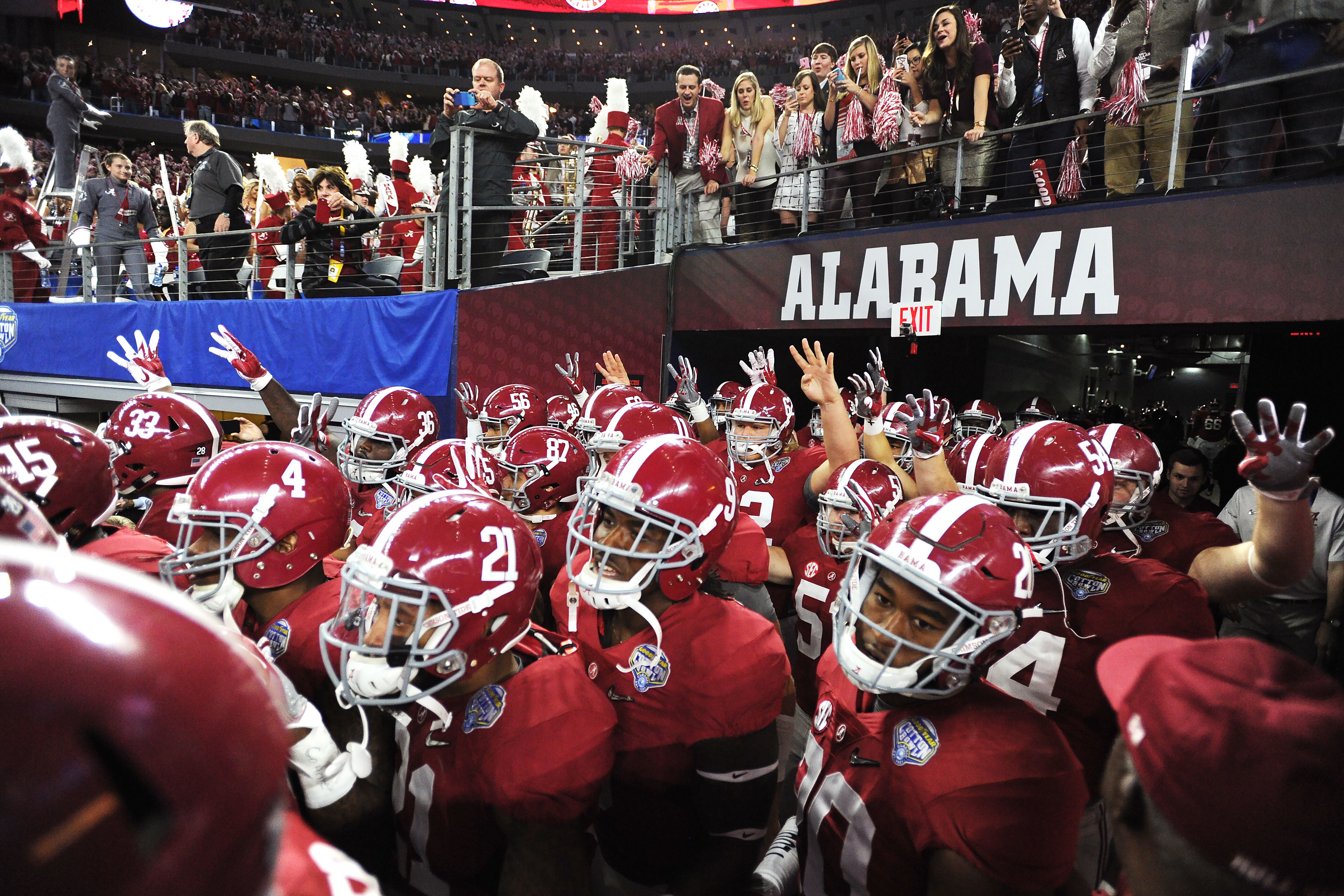 Tide take the field Cotton Bowl Photos Alabama vs. Michigan State ESPN