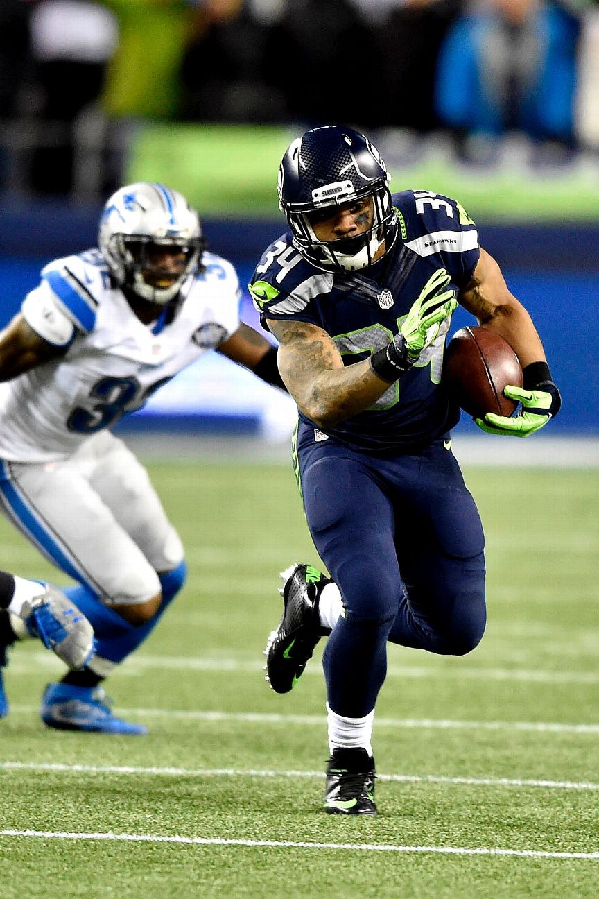 Thomas Rawls passes Marshawn Lynch, sets Seahawks playoff rushing