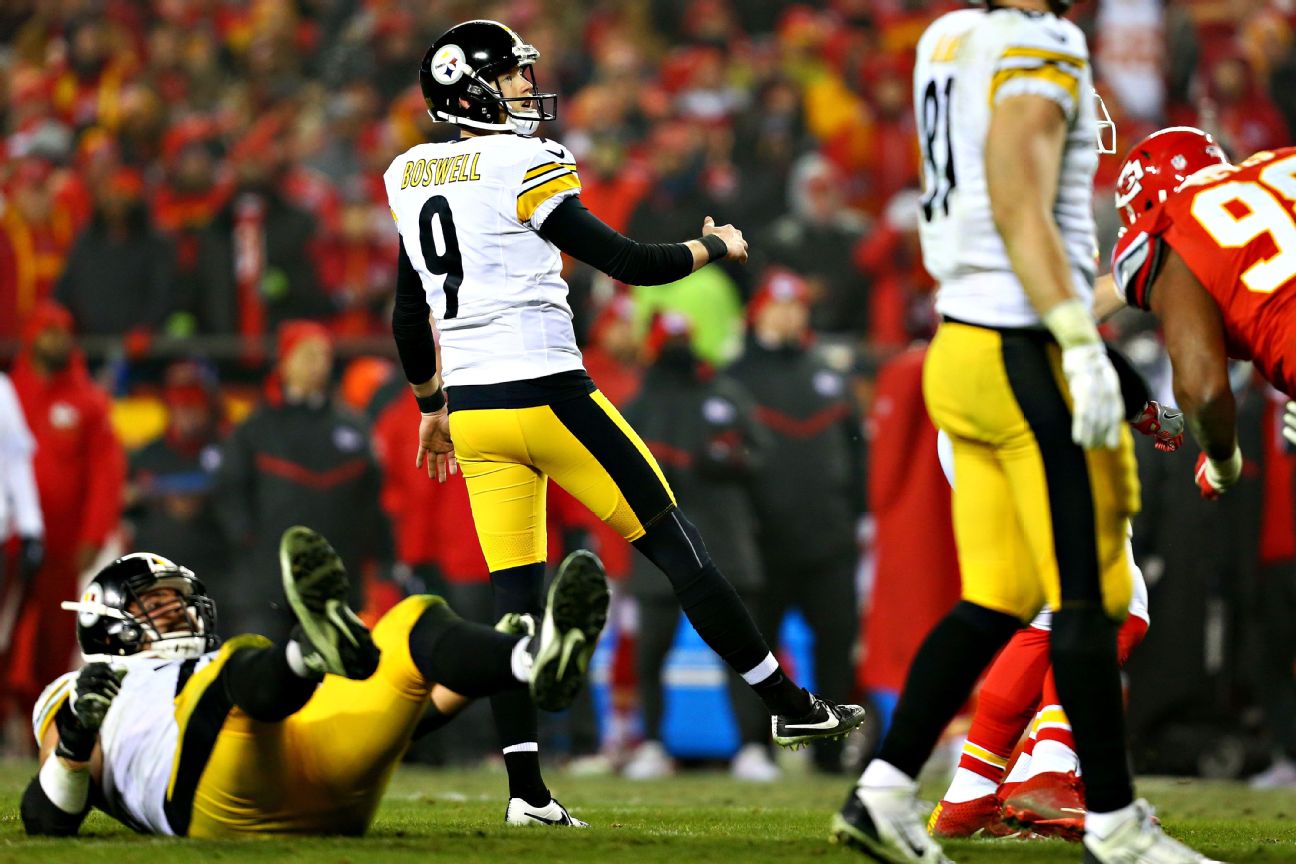 KANSAS CITY, MO - JANUARY 16: Pittsburgh Steelers cornerback Ahkello  Witherspoon (25) kneels before an AFC wild card playoff game between the  Pittsburgh Steelers and Kansas City Chiefs on Jan 16, 2022