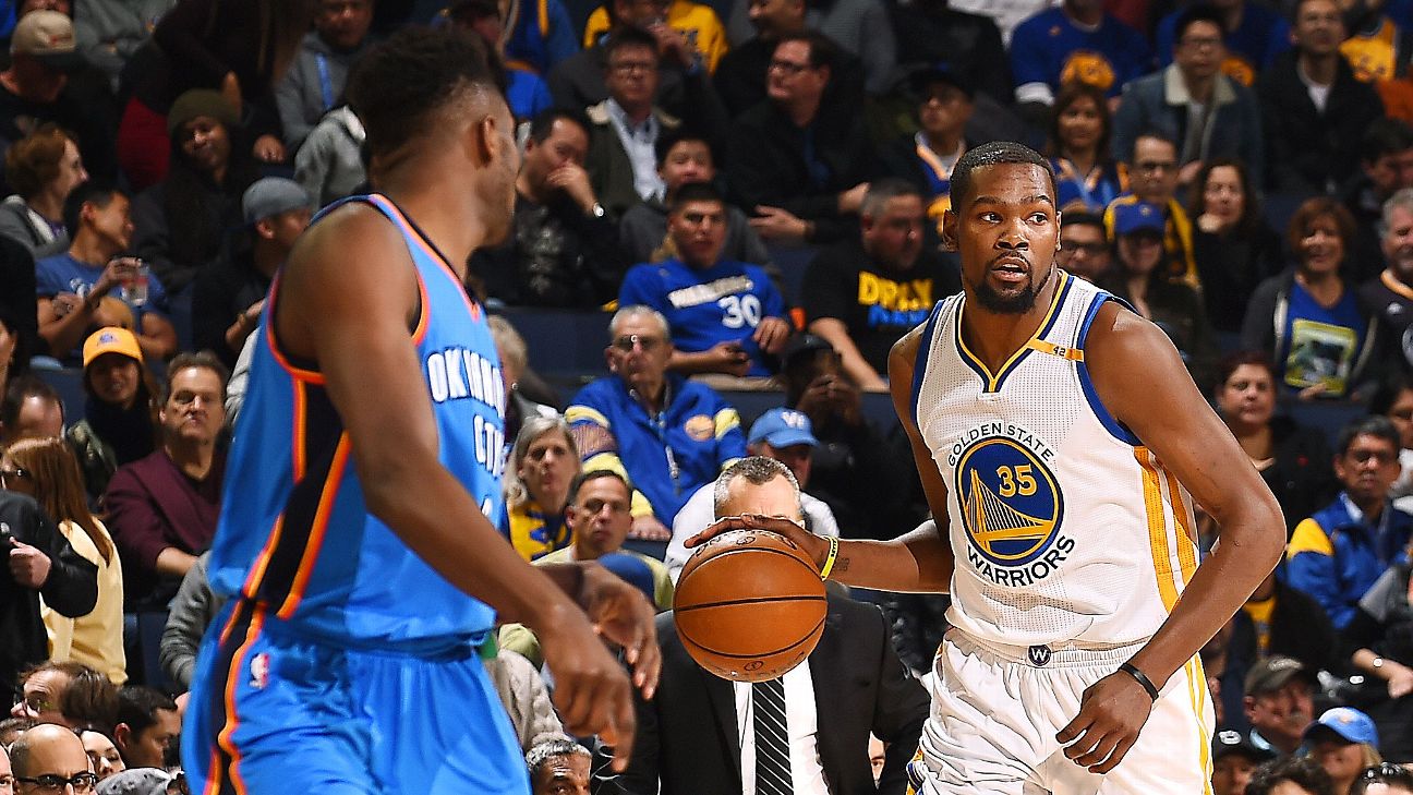 At first practice, Durant looks comfortable at shooting guard - ESPN