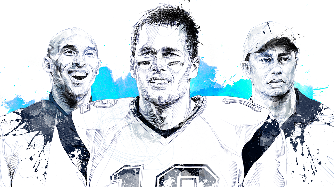 Tom Brady, Kobe Bryant and Tiger Woods are living legends