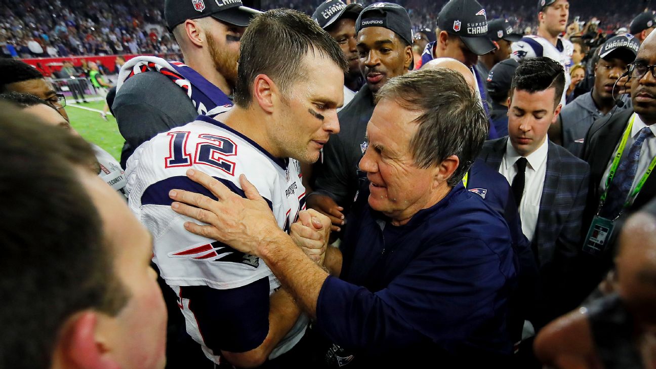 Bill Belichick and Tom Brady become first coach-QB duo with 5 Super Bowls  wins - ESPN