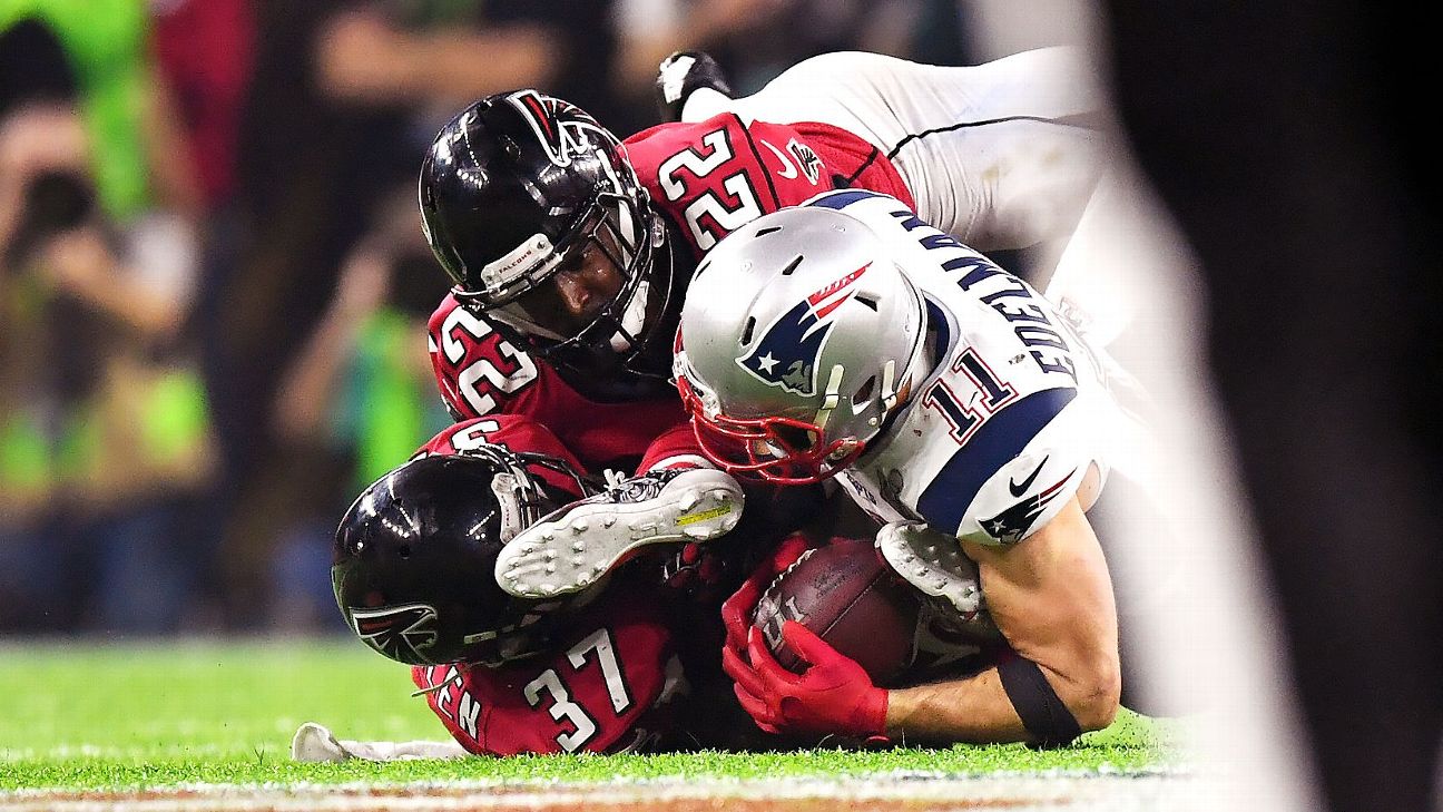 New England Patriots Julian Edelman Catch V. Falcons Flag -   Norway