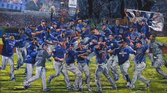 Chicago Cubs' World Series celebration immortalized in painting by MLB-sanctioned  artist Opie Otterstad - ESPN