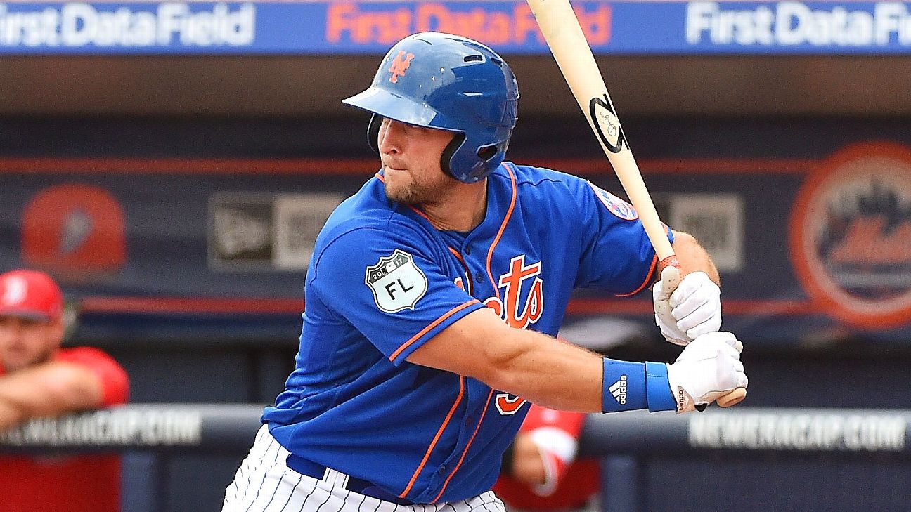 Tim Tebow Hits Homerun in First Baseball Game