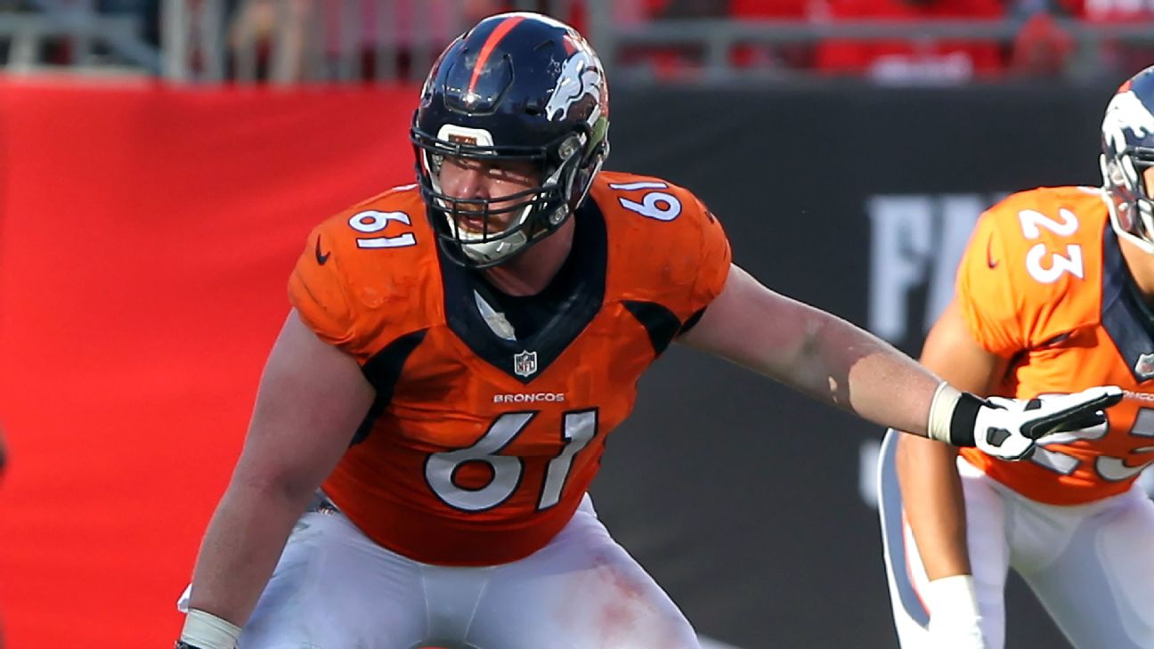 Matt Paradis of Denver Broncos fractures right fibula in loss to