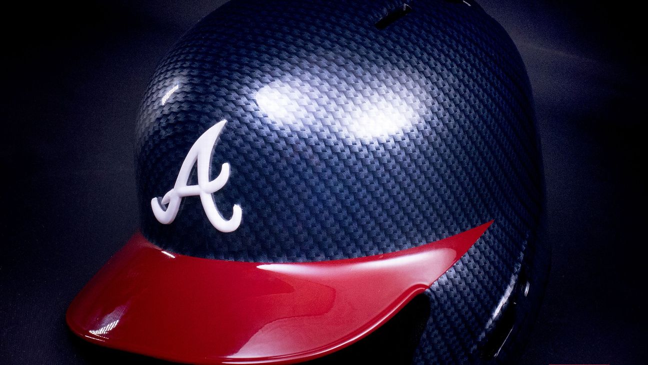 Atlanta Braves FULL SIZE MLB BASEBALL BATTING HELMET DECAL