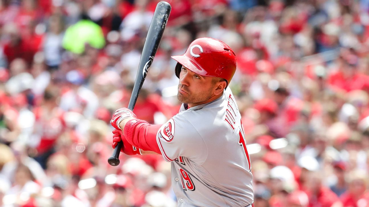 Joey Votto walks. Billy Hamilton to 2nd.