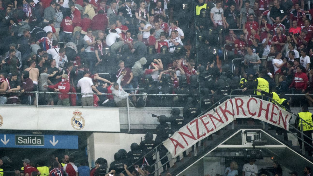 Bayern file complaint over police 'attacks' on fans at Real Madrid - ESPN