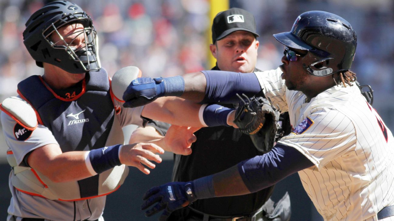 After striking out for a third time, Miguel Sano got very angry at his bat