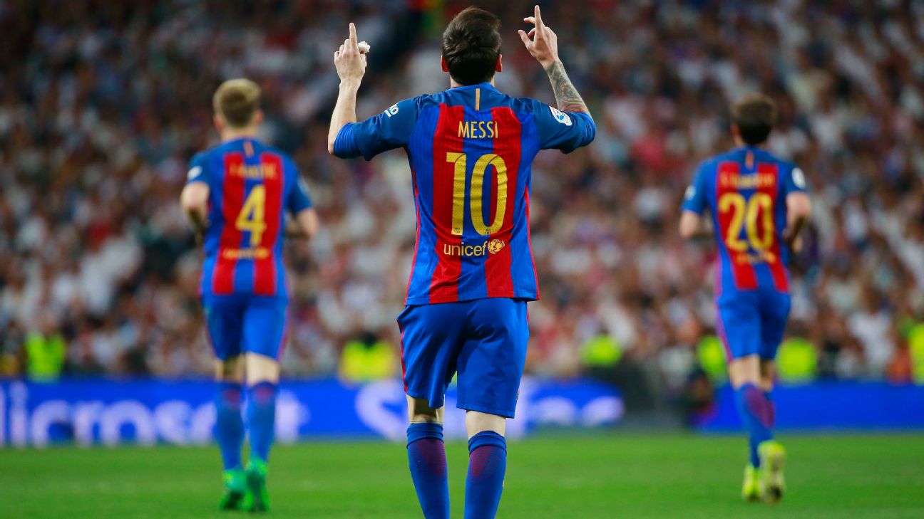 Lionel Messi Jersey Celebration From El Clasico Auctioned