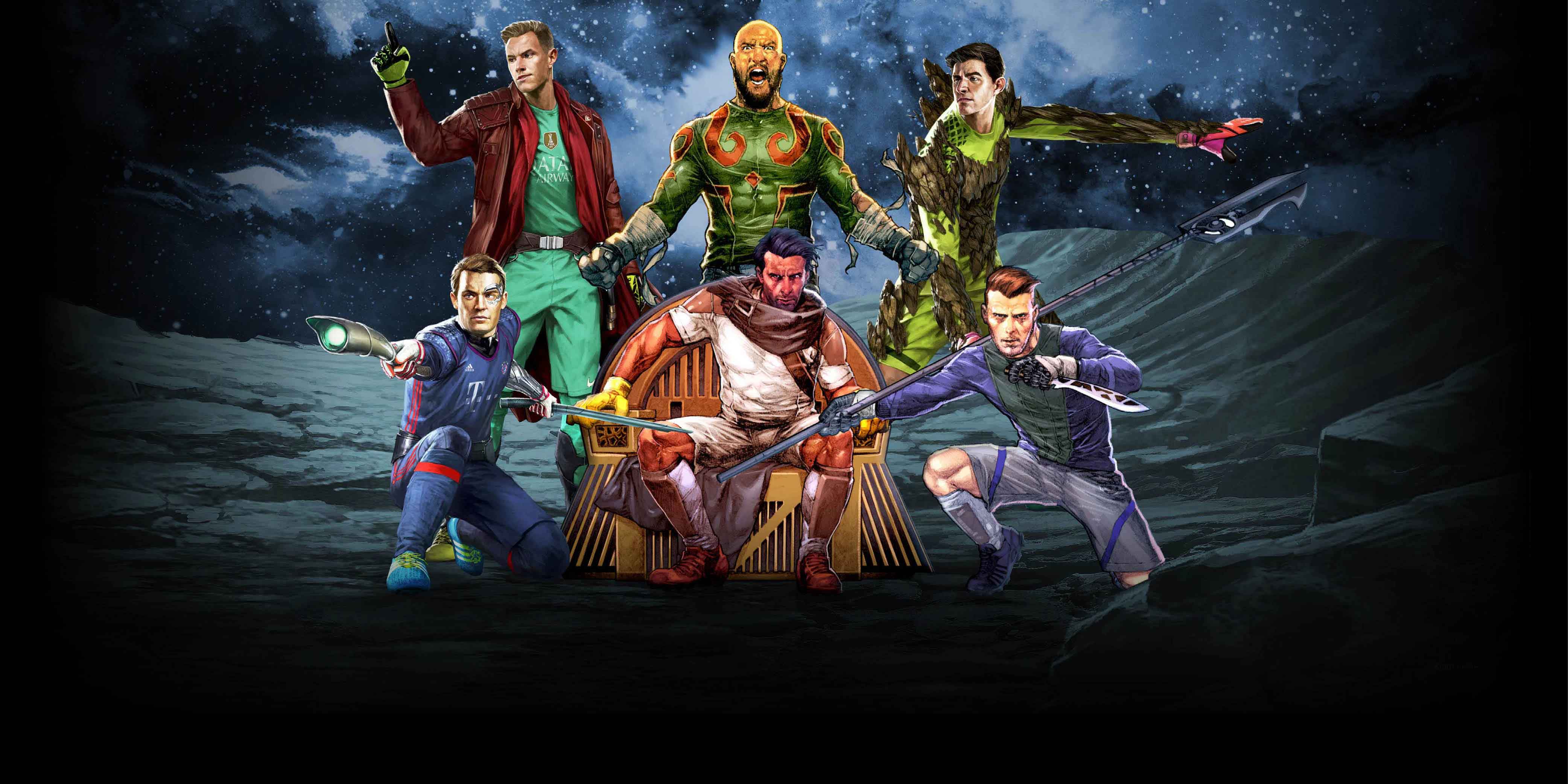 guardians of the galaxy meets tim howard david de gea manuel neuer gigi buffon thibaut courtois marc andre ter stegen