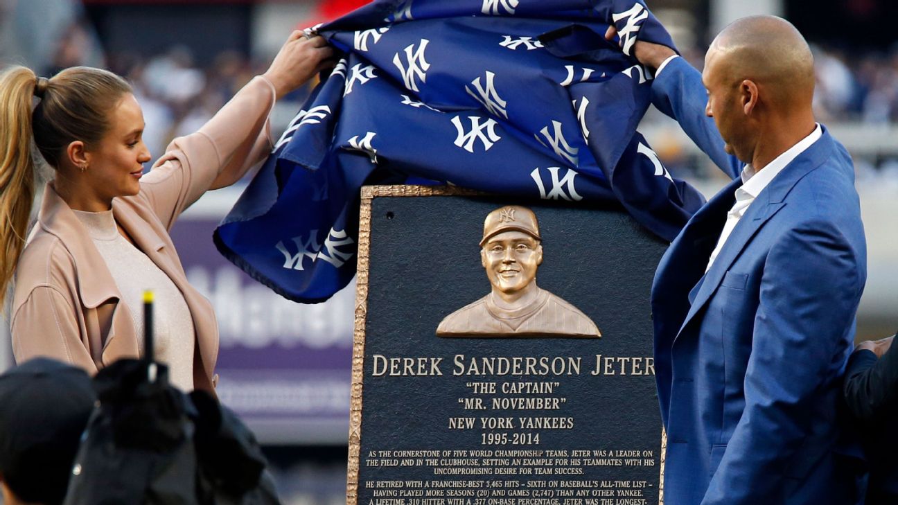 Derek Jeter's No 2 retired by Yankees; Monument Park plaque unveiled