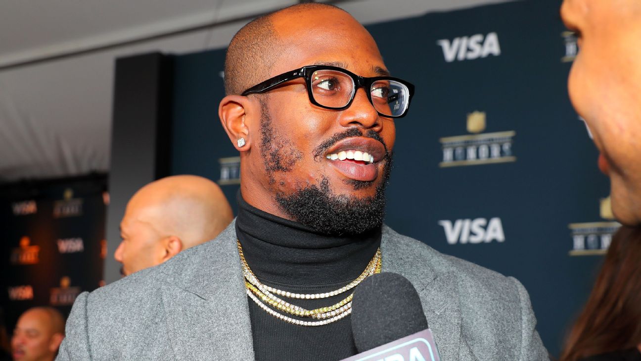 Von Miller was spotted in a unique haircut in the season opener against the LA  Rams.