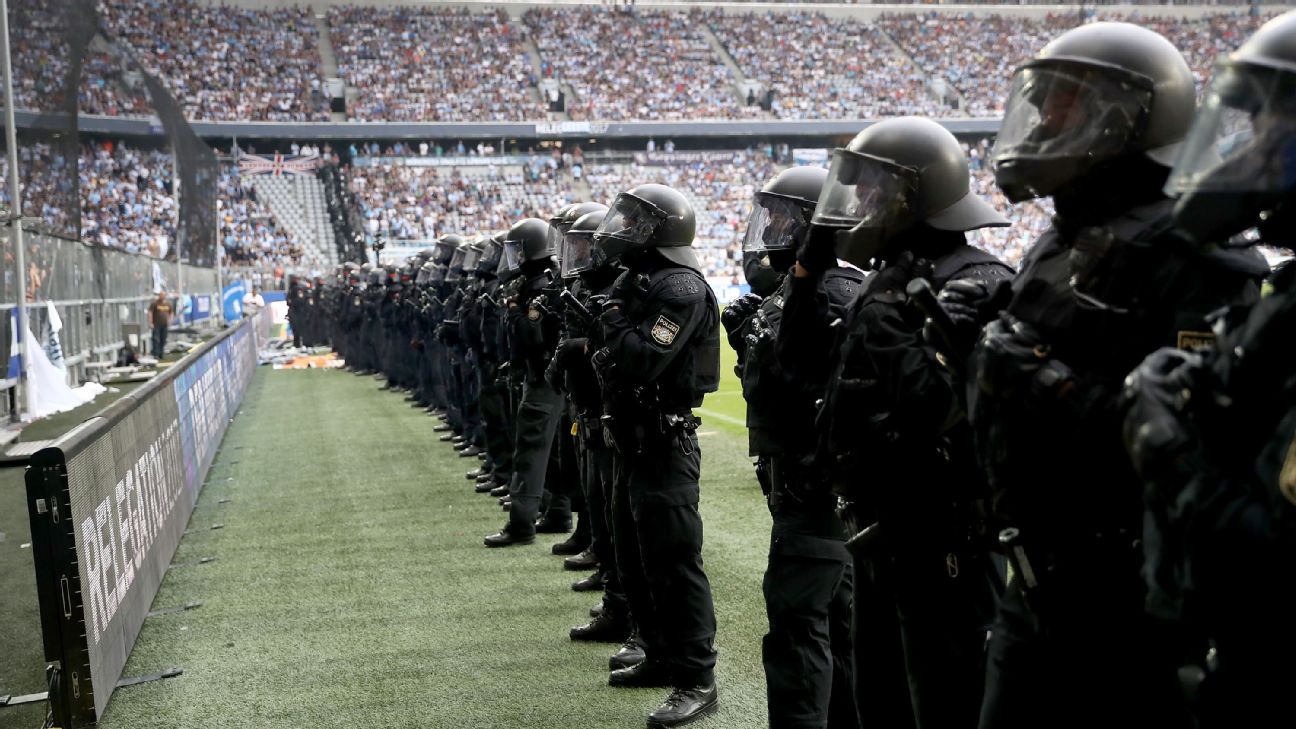 1860 Munich drop into Germany's third tier amid chaos at the Allianz Arena  with angry fans turning violent in stands