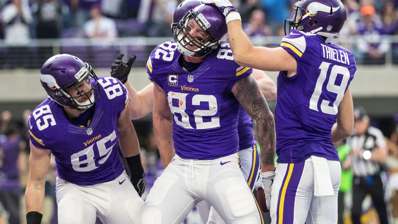 Kyle Rudolph emerging as go-to man for Minnesota Vikings QB Sam Bradford –  The Denver Post