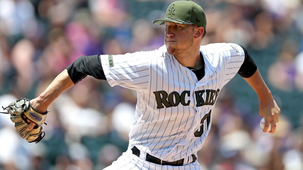 Hideo Nomo hurls a no-hitter against the Rockies in 1996 