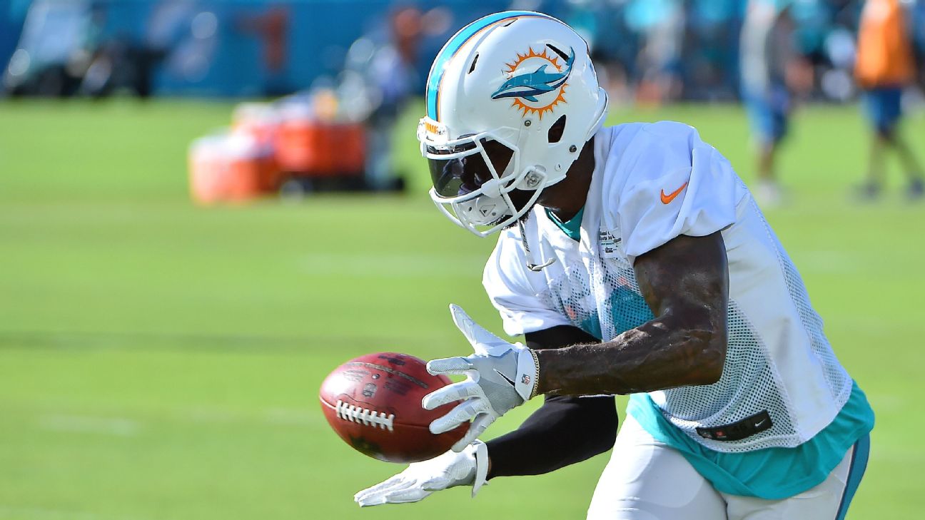 Former Miami Dolphins' QB Ryan Tannehill and WR Jarvis Landry