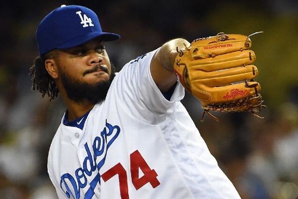 LOS ANGELES, CA - AUGUST 27: Los Angeles Dodgers Pitcher Kenley