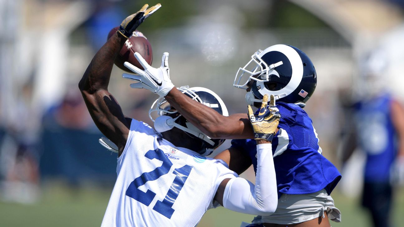 Photo: Rams' punter Johnny Hekker goes through drills at UC Irvine