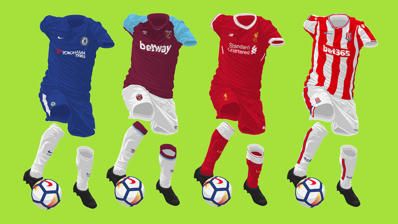 Premier League kits for 201718 season