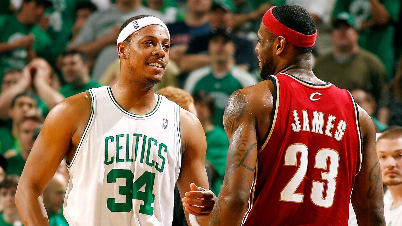 Pierce joins Celtics legends as team retires his No. 34