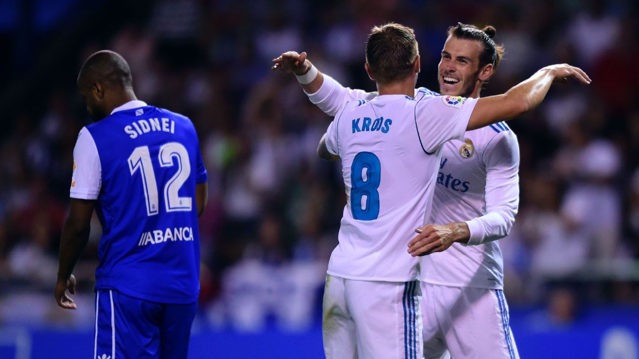 Cristiano Ronaldo, Gareth Bale and Toni Kroos all out for Real