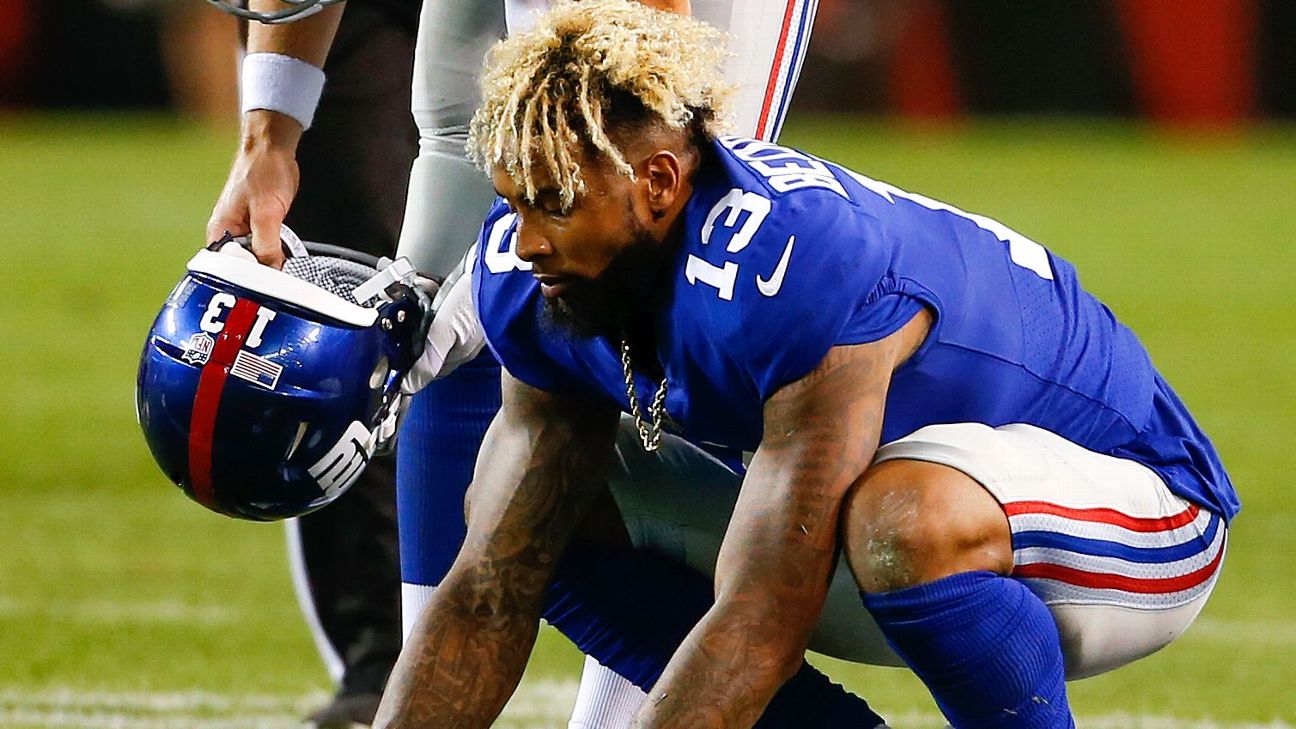 Odell Beckham Jr. Takes Batting Practice in Anaheim