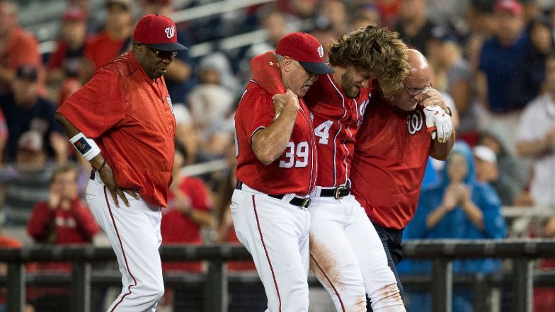 Washington Nationals OF Bryce Harper takes BP for first time since injury 