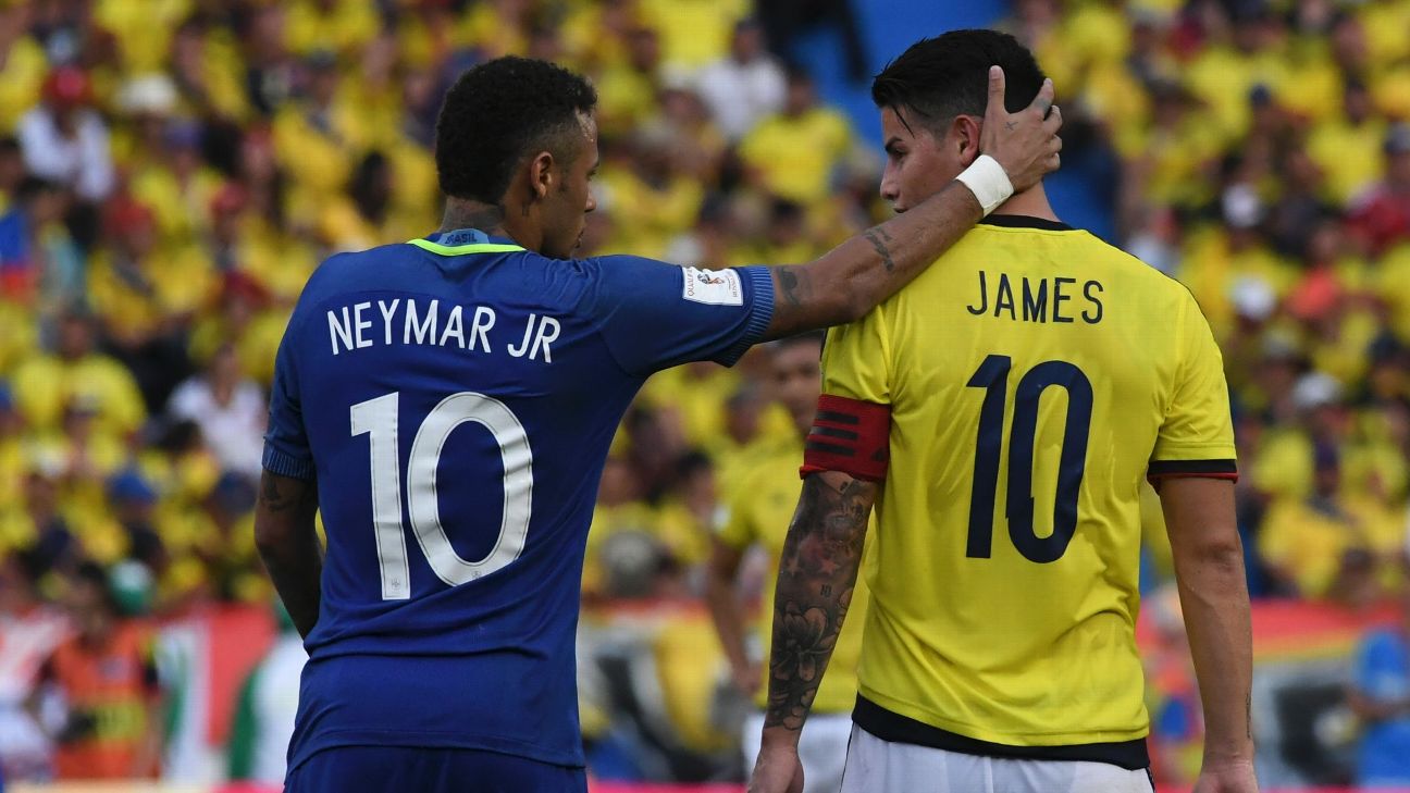 Male Professional Soccer Player Wearing A Brazil Yellow National Team Jersey  With The Number Ten On The Back Entering The Stadium Full Of Fans For A  Match. Stock Photo, Picture and Royalty