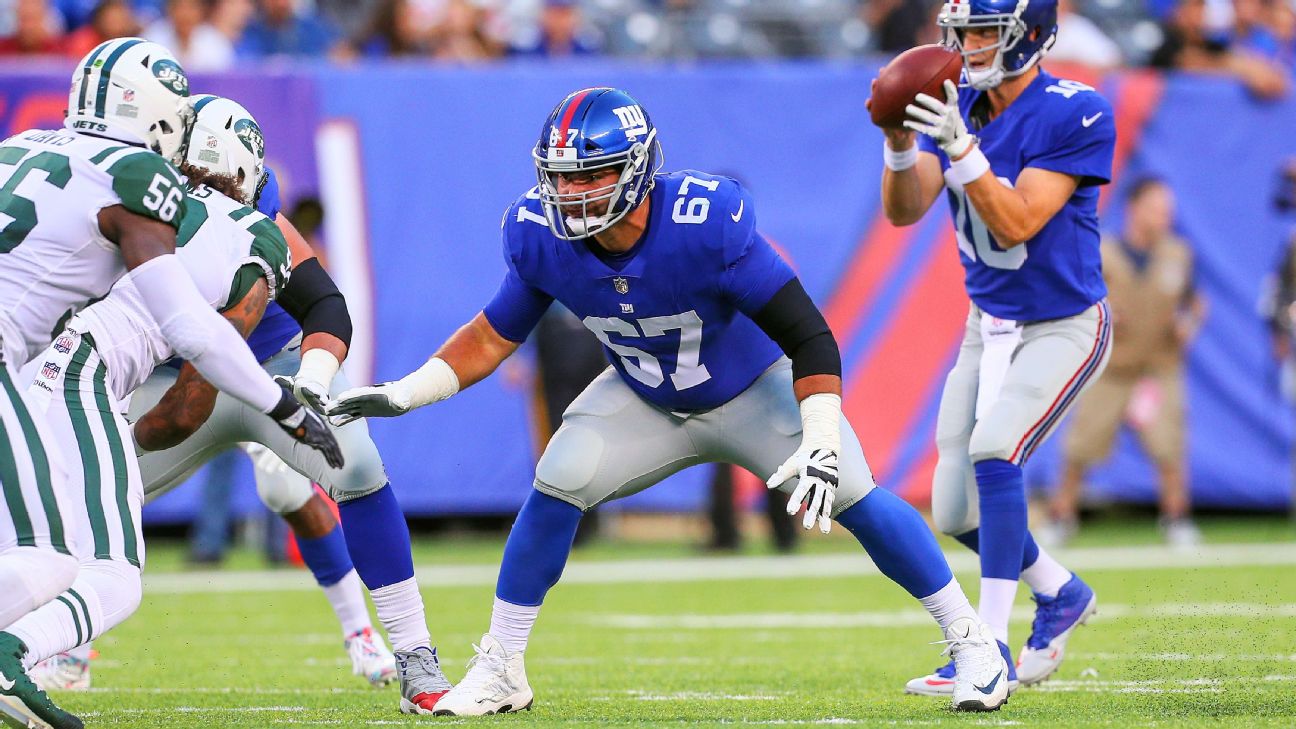 New York Giants to place offensive lineman Justin Pugh on IR